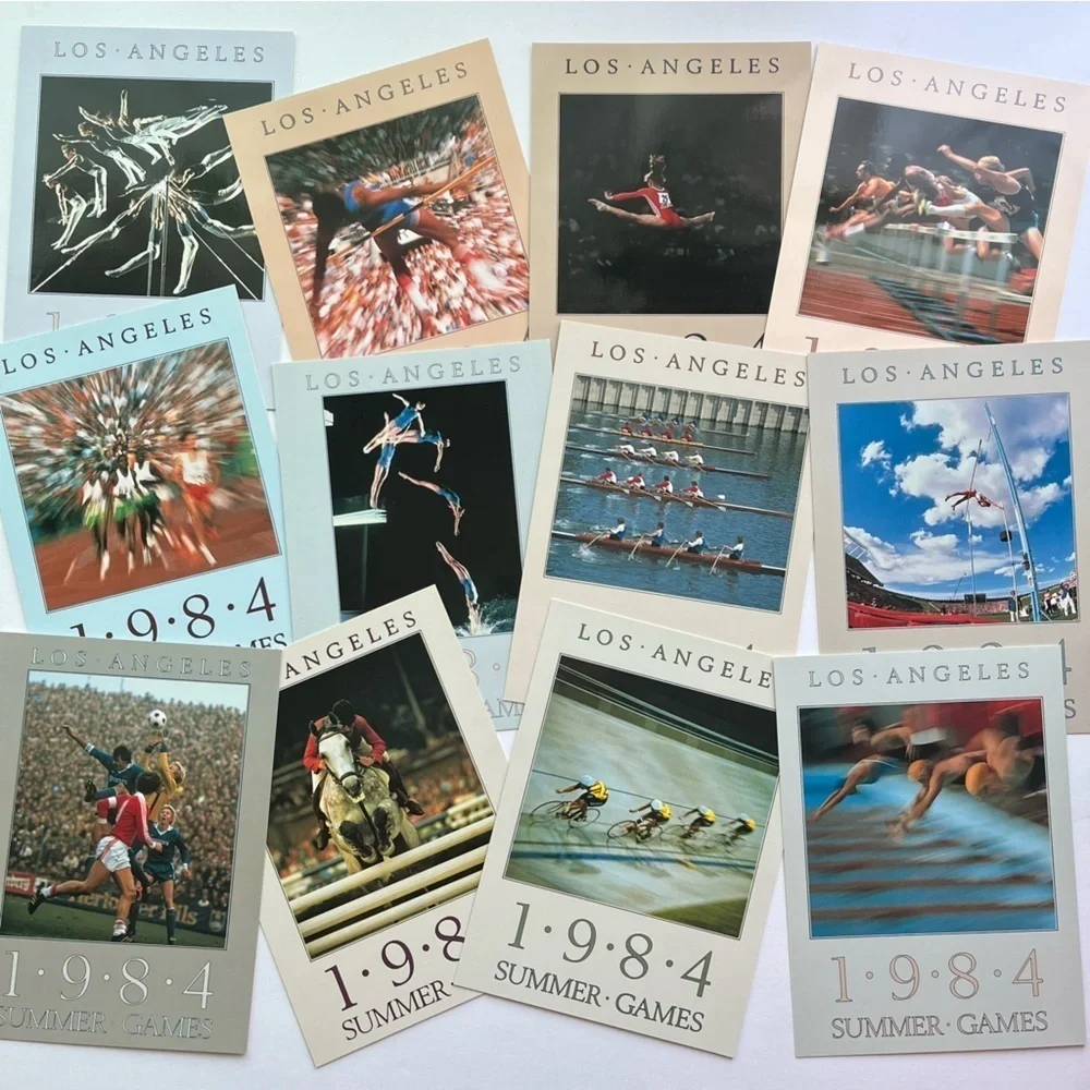 RARE Summer Games Olympics 1984 Los Angeles Postcards New Vintage